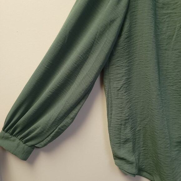 Nine West Shirt Top Size Large Blouse Green Kohls Womens​ - Picture 3 of 6
